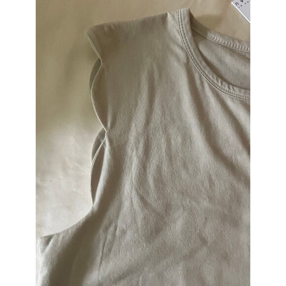 Bobeau Collection 100% Cotton Beige Blouse Top Sleeveless Size M - Picture 9 of 14